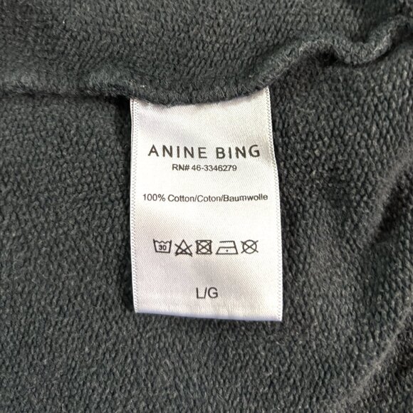 Anine Bing Vintage Bing Eagle Moto Sweatshirt Crewneck Sz. L - Picture 7 of 7